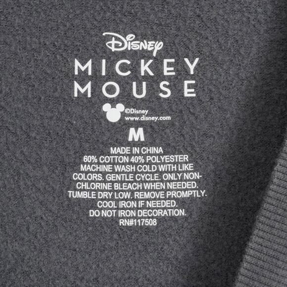 Mickey Mouse Ombré Sweatshirt Double sided Size M Black / Gray - Picture 4 of 7